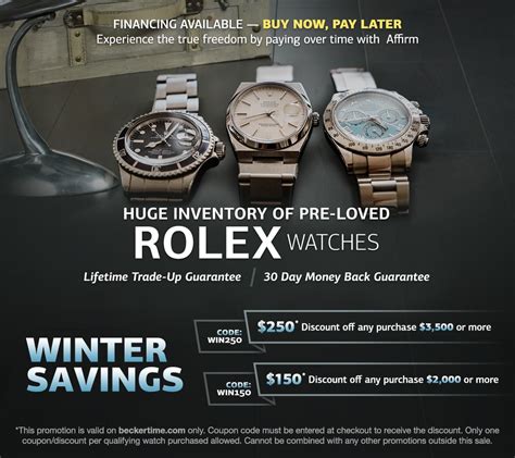 beckertime rolex|rolex preowned pay with affirm.